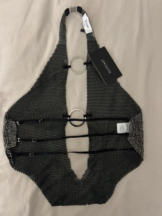 Silver Rhinestone Backless Top💎 - Picture 4 of 4